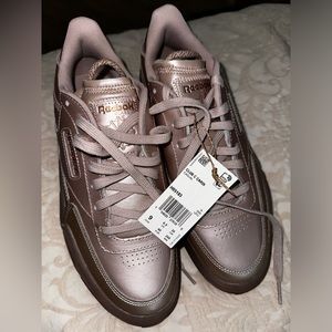 Rose gold cardi b Reebok collab sneakers